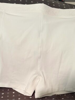 Kith White Bike Shorts with Embossed Waistband